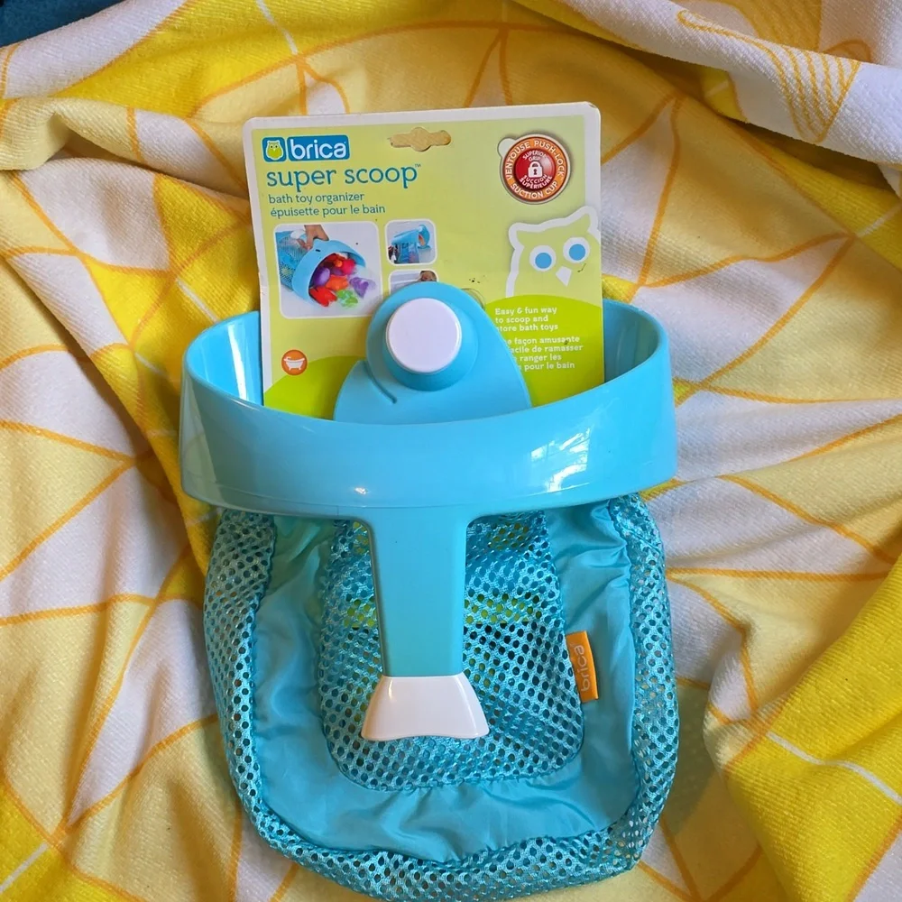 NWT - Brica Super Scoop Bath Toy Organizer by Munchkin in Blue
